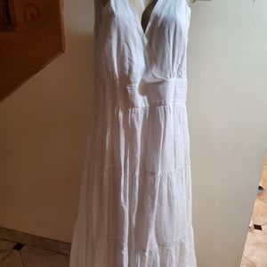 White Linen Dress